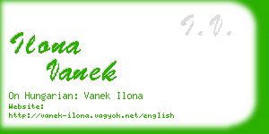 ilona vanek business card